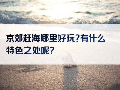京郊赶海哪里好玩？有什么特色之处呢？