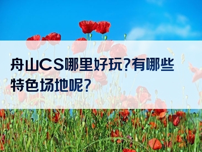 舟山CS哪里好玩？有哪些特色场地呢？