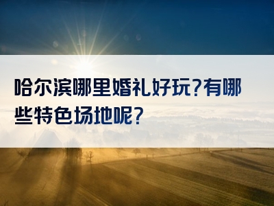 哈尔滨哪里婚礼好玩？有哪些特色场地呢？