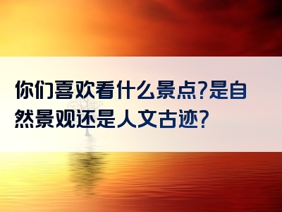 你们喜欢看什么景点？是自然景观还是人文古迹？