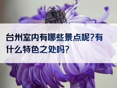 台州室内有哪些景点呢？有什么特色之处吗？