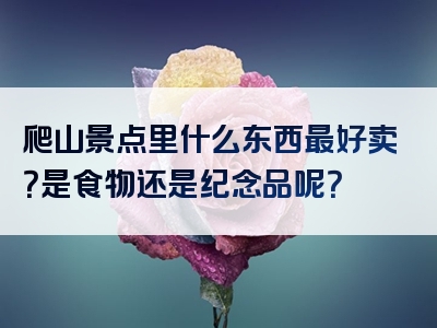 爬山景点里什么东西最好卖？是食物还是纪念品呢？