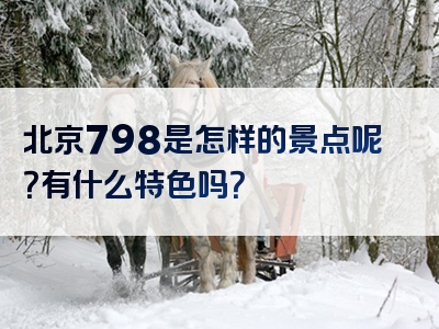 北京798是怎样的景点呢？有什么特色吗？