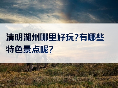 清明湖州哪里好玩？有哪些特色景点呢？