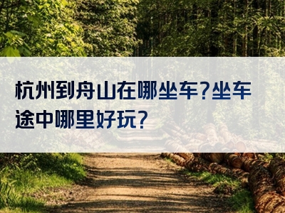 杭州到舟山在哪坐车？坐车途中哪里好玩？