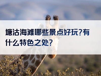 塘沽海滩哪些景点好玩？有什么特色之处？