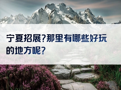 宁夏招展？那里有哪些好玩的地方呢？