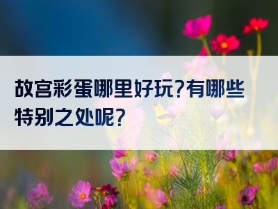 故宫彩蛋哪里好玩？有哪些特别之处呢？