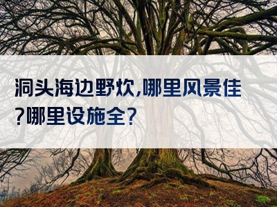 洞头海边野炊，哪里风景佳？哪里设施全？