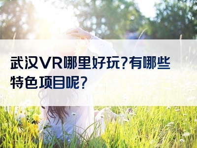 武汉VR哪里好玩？有哪些特色项目呢？