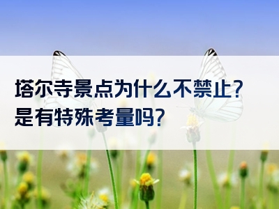 塔尔寺景点为什么不禁止？是有特殊考量吗？