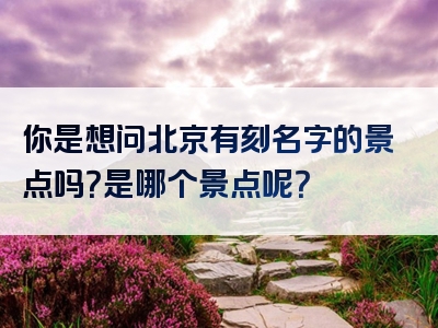 你是想问北京有刻名字的景点吗？是哪个景点呢？