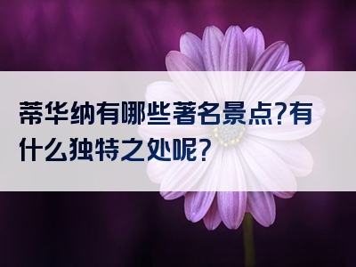 蒂华纳有哪些著名景点？有什么独特之处呢？