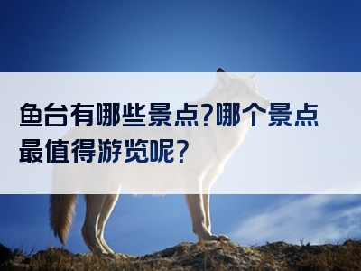 鱼台有哪些景点？哪个景点最值得游览呢？