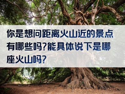 你是想问距离火山近的景点有哪些吗？能具体说下是哪座火山吗？