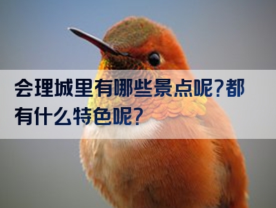 会理城里有哪些景点呢？都有什么特色呢？