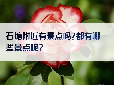 石塘附近有景点吗？都有哪些景点呢？