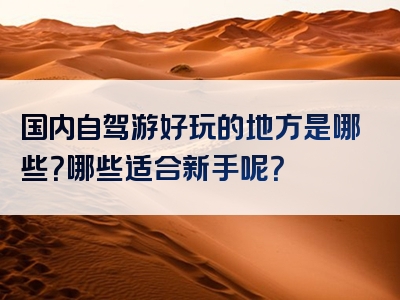 国内自驾游好玩的地方是哪些？哪些适合新手呢？
