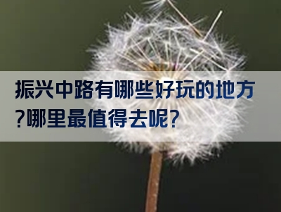 振兴中路有哪些好玩的地方？哪里最值得去呢？
