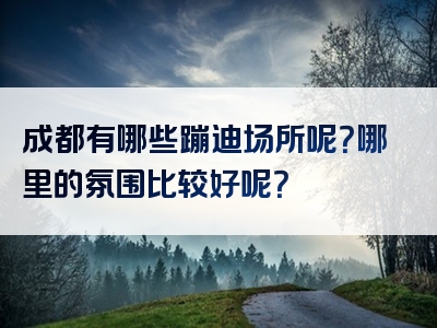 成都有哪些蹦迪场所呢？哪里的氛围比较好呢？