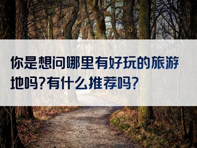 你是想问哪里有好玩的旅游地吗？有什么推荐吗？