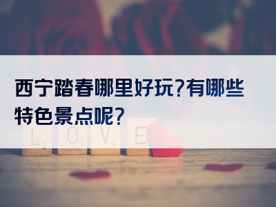 西宁踏春哪里好玩？有哪些特色景点呢？