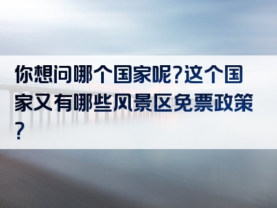 你想问哪个国家呢？这个国家又有哪些风景区免票政策？