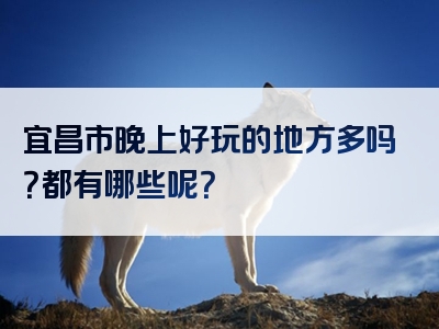 宜昌市晚上好玩的地方多吗？都有哪些呢？
