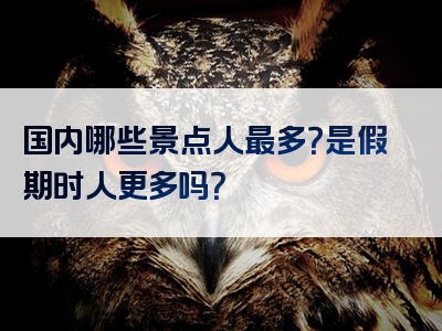 国内哪些景点人最多？是假期时人更多吗？