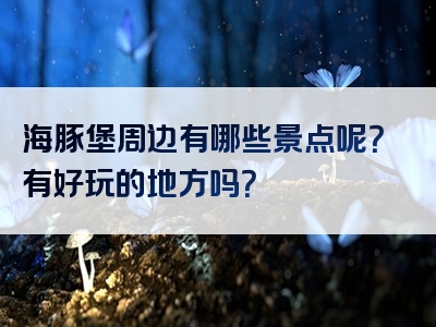 海豚堡周边有哪些景点呢？有好玩的地方吗？