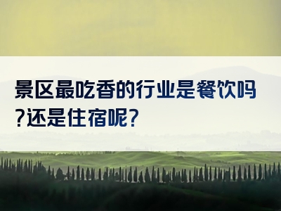 景区最吃香的行业是餐饮吗？还是住宿呢？