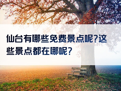 仙台有哪些免费景点呢？这些景点都在哪呢？