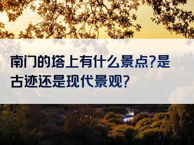南门的塔上有什么景点？是古迹还是现代景观？
