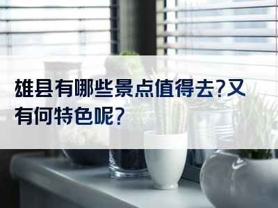 雄县有哪些景点值得去？又有何特色呢？