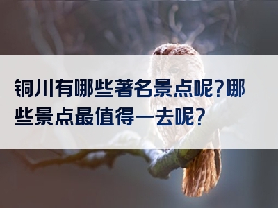 铜川有哪些著名景点呢？哪些景点最值得一去呢？