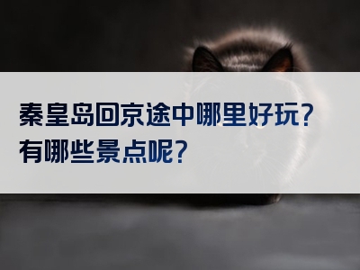 秦皇岛回京途中哪里好玩？有哪些景点呢？