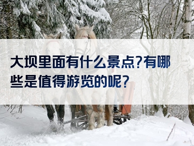 大坝里面有什么景点？有哪些是值得游览的呢？