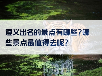 遵义出名的景点有哪些？哪些景点最值得去呢？