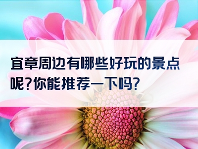 宜章周边有哪些好玩的景点呢？你能推荐一下吗？