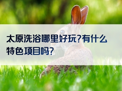 太原洗浴哪里好玩？有什么特色项目吗？