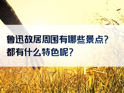 鲁迅故居周围有哪些景点？都有什么特色呢？