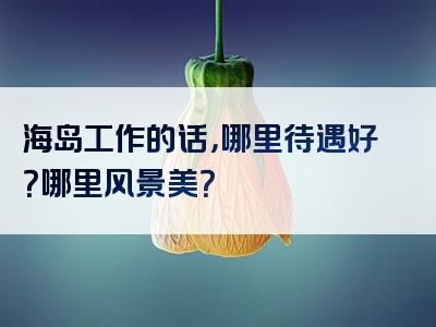 海岛工作的话，哪里待遇好？哪里风景美？