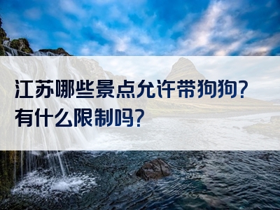 江苏哪些景点允许带狗狗？有什么限制吗？