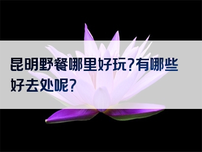昆明野餐哪里好玩？有哪些好去处呢？
