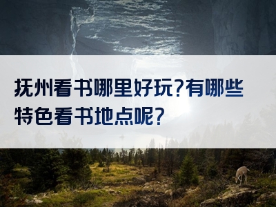抚州看书哪里好玩？有哪些特色看书地点呢？