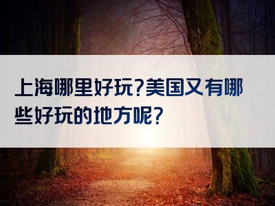 上海哪里好玩？美国又有哪些好玩的地方呢？