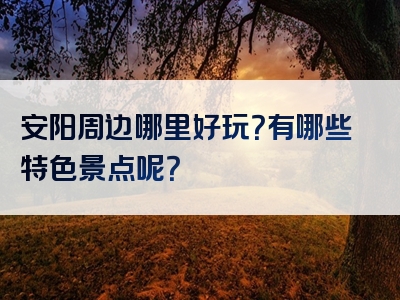 安阳周边哪里好玩？有哪些特色景点呢？