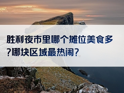 胜利夜市里哪个摊位美食多？哪块区域最热闹？