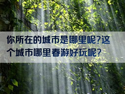 你所在的城市是哪里呢？这个城市哪里春游好玩呢？