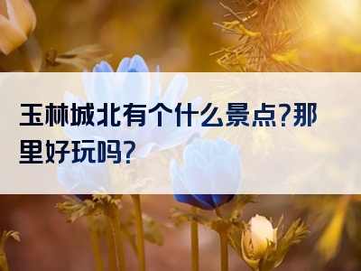 玉林城北有个什么景点？那里好玩吗？
